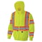 Pioneer Fleece Safety Hoodie, Class 3, Type P and R, Micro Fleece, High Visibility Yellow/Green, M V1060560U-M - alternate 1